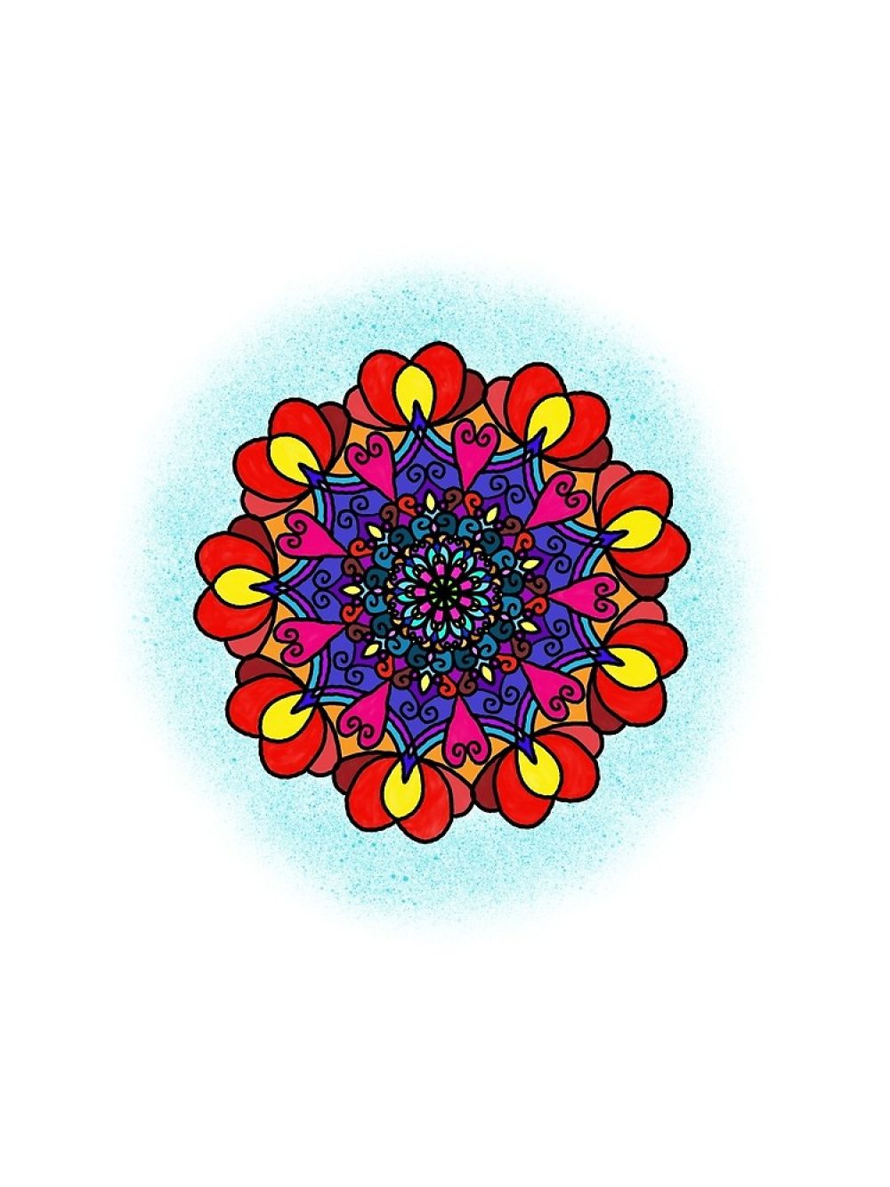 Love Is All Around Us Mandala design