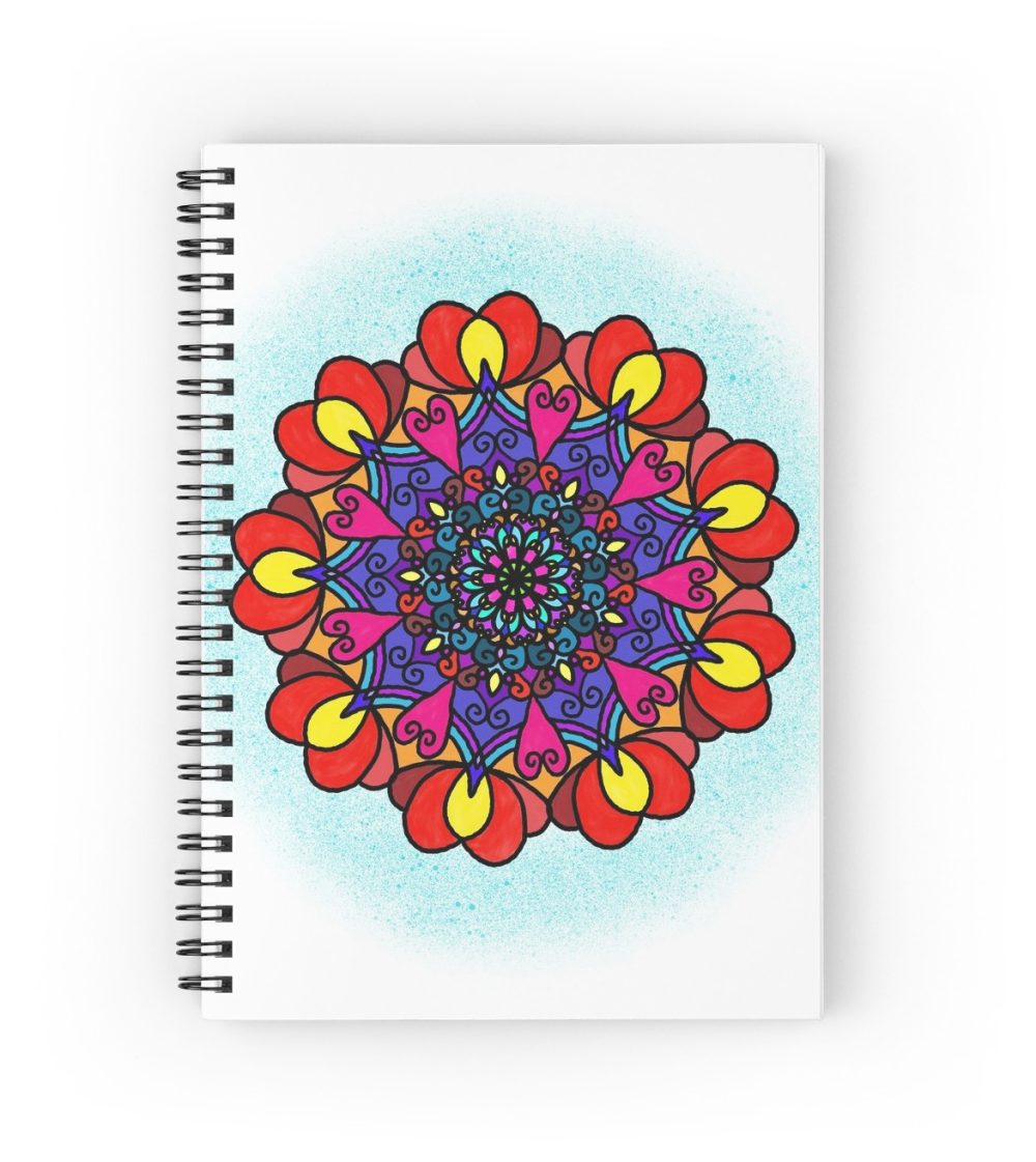 Love Is All Around Us Mandala spiral notebook