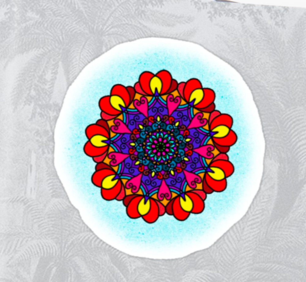 Love Is All Around Us Mandala Sticker small