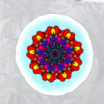 Love Is All Around Us Mandala Sticker small