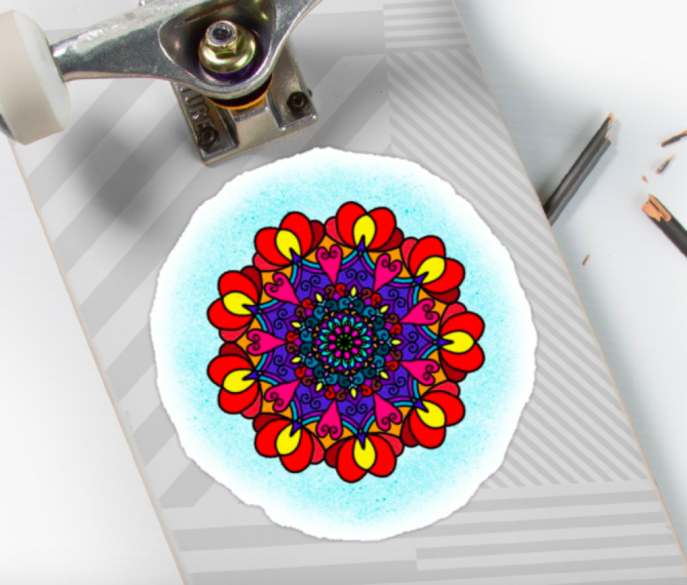 Love Is All Around Us Mandala Sticker large