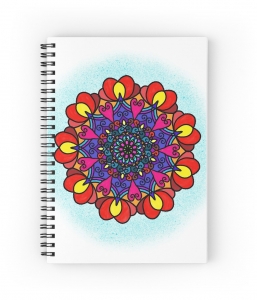 Love Is All Around Us Mandala Spiral Notebook