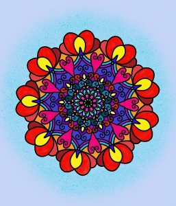 Love Is All Around Us Mandala Tote Bag