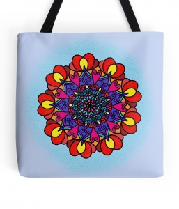 Love Is All Around Us Mandala Tote Bag